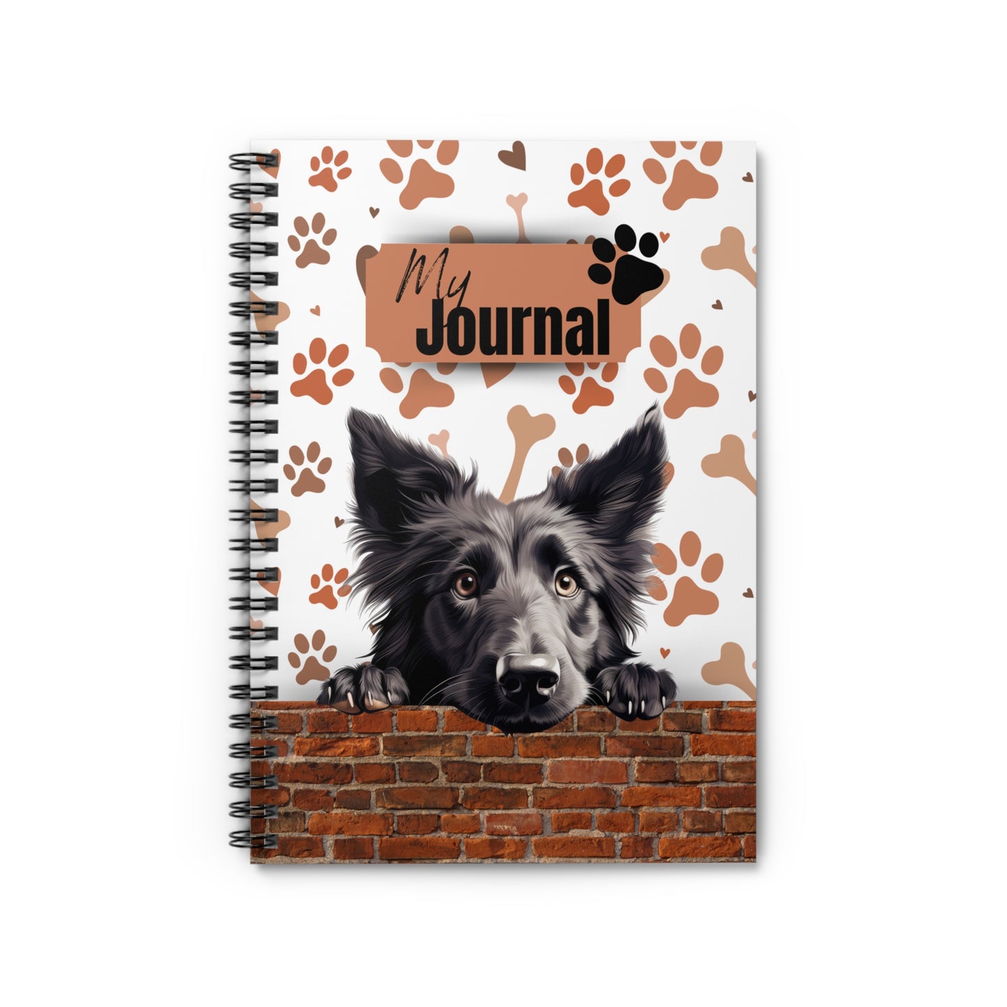 Belgian Sheepdog Spiral Notebook - Ruled Line