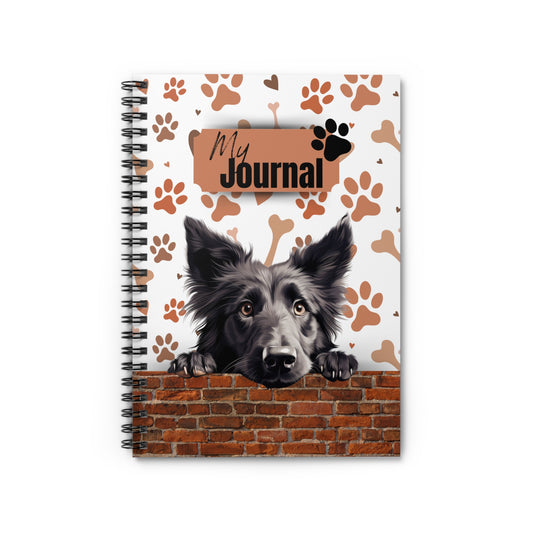 Belgian Sheepdog Spiral Notebook - Ruled Line
