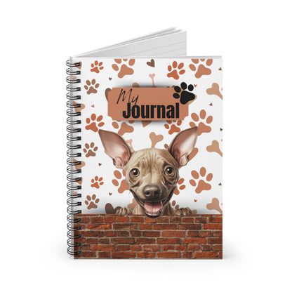 American Hairless Terrier Spiral Notebook - Ruled Line