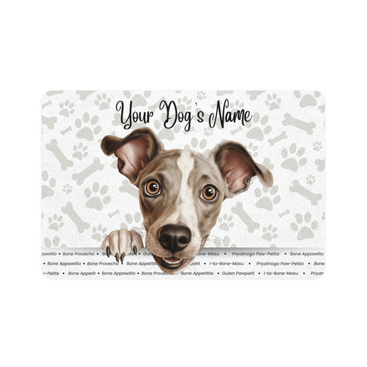 Italian Greyhound  Pet Food Mat (12x18)