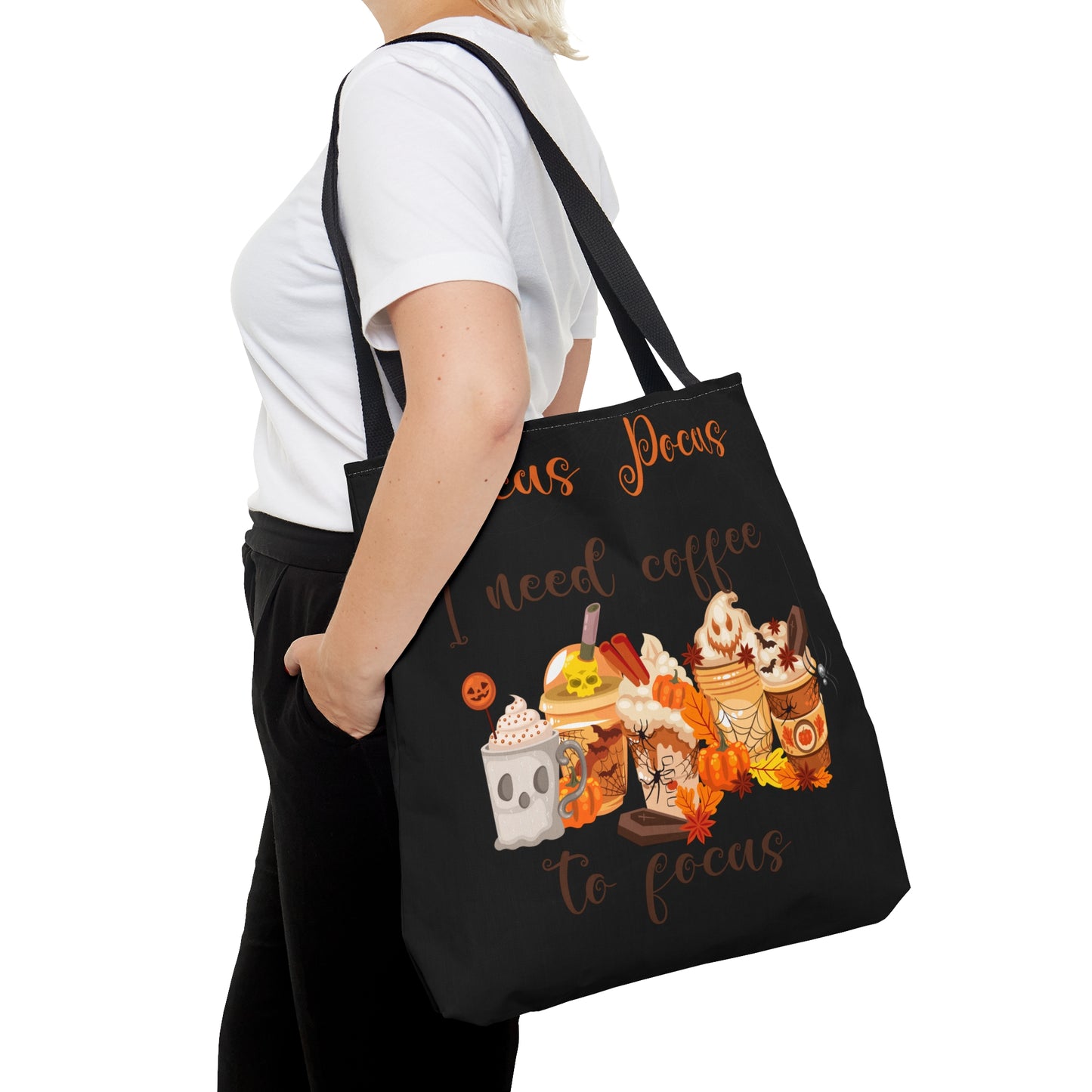 Halloween Coffee Tote Bag (Black)