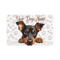 Doberman Customizable Pet Food Mat, Personalized Dog Feeding Mat, Fun Pet Decor, Dog Lover Gift, Unique Pet Accessory, Dog Name Mat