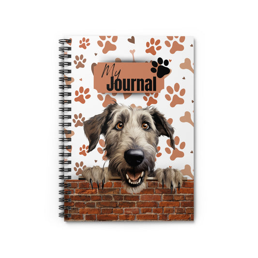Irish Wolfhound Spiral Notebook - Ruled Line