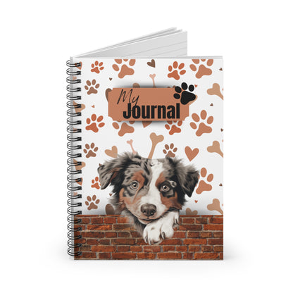 Australian Shepherd Spiral Notebook - Ruled Line