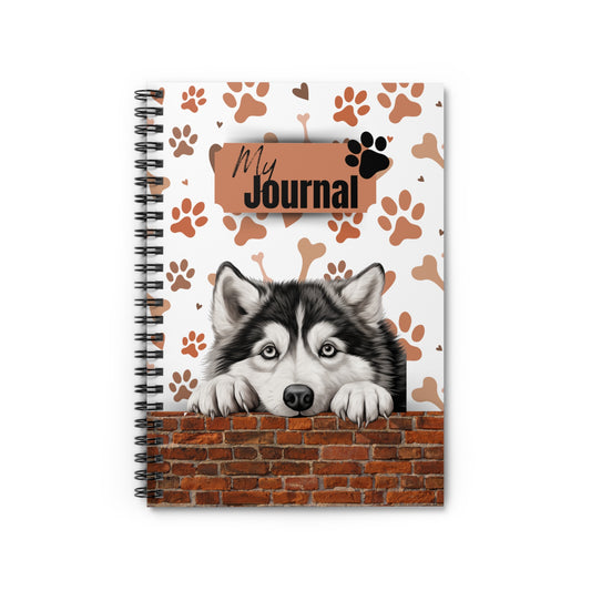 Alaskan Malamute Spiral Notebook - Ruled Line
