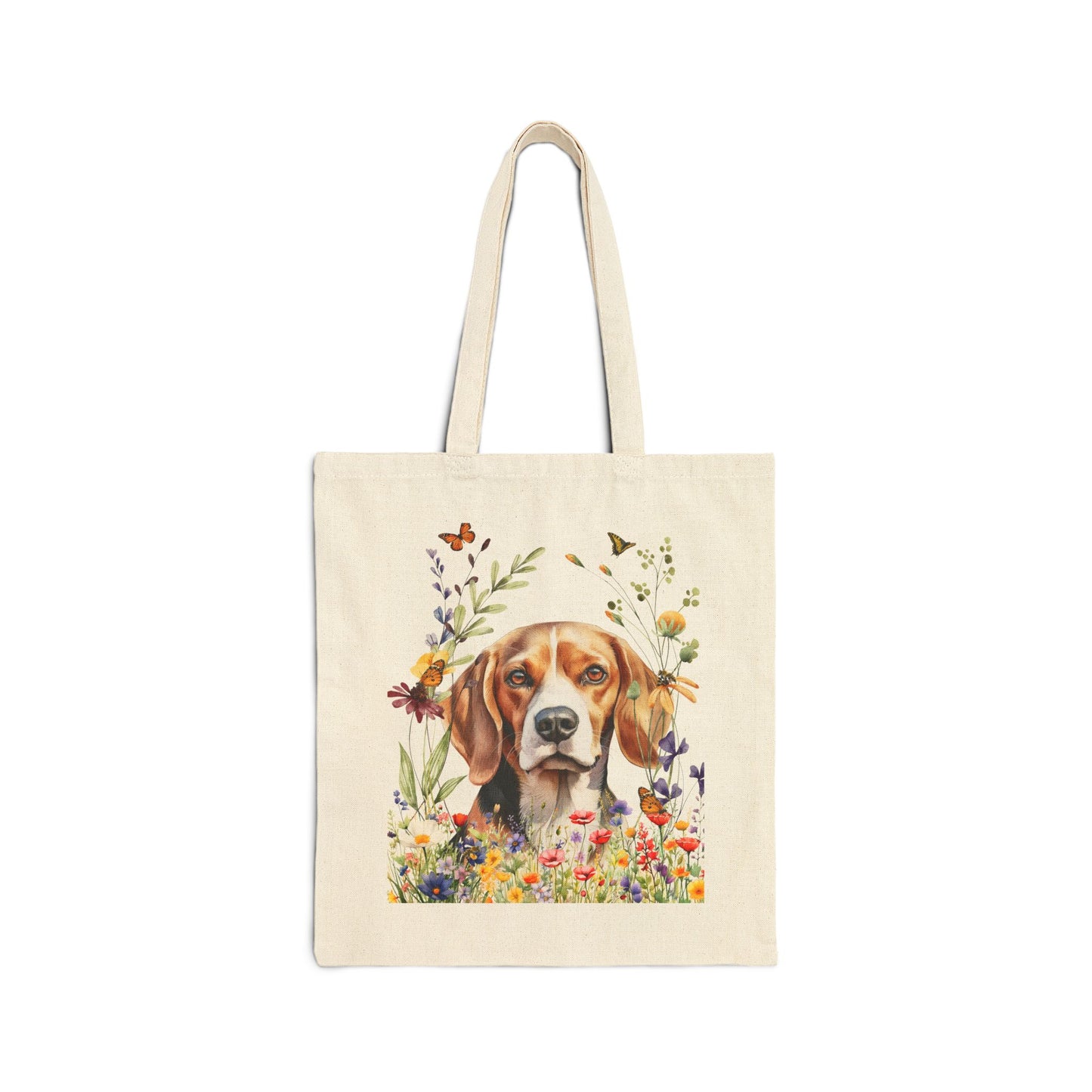 Beagle Canvas Tote Bag for Dog Lovers