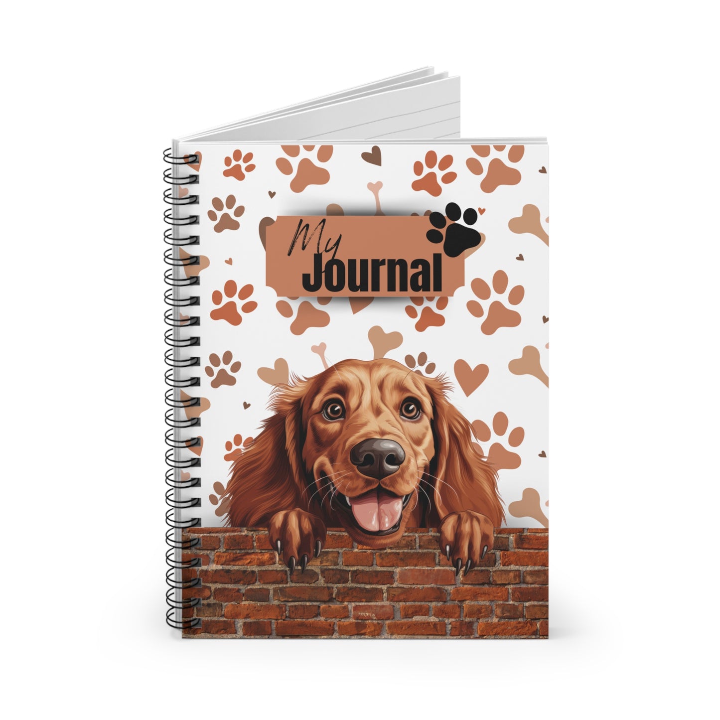 Irish Setter Spiral Notebook - Ruled Line