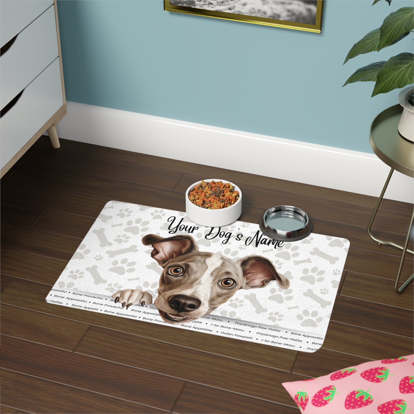 Italian Greyhound  Pet Food Mat (12x18)