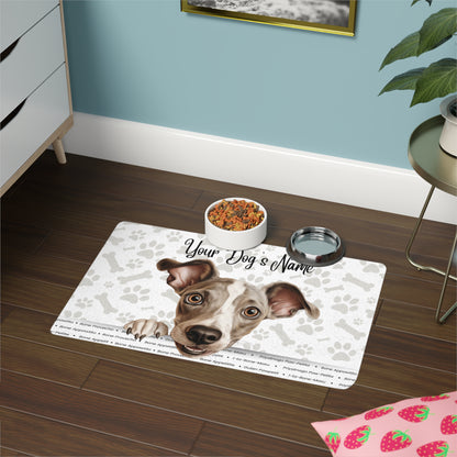 Italian Greyhound  Pet Food Mat (12x18)