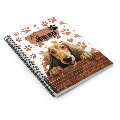 Afghan Hound Spiral Notebook - Ruled Line