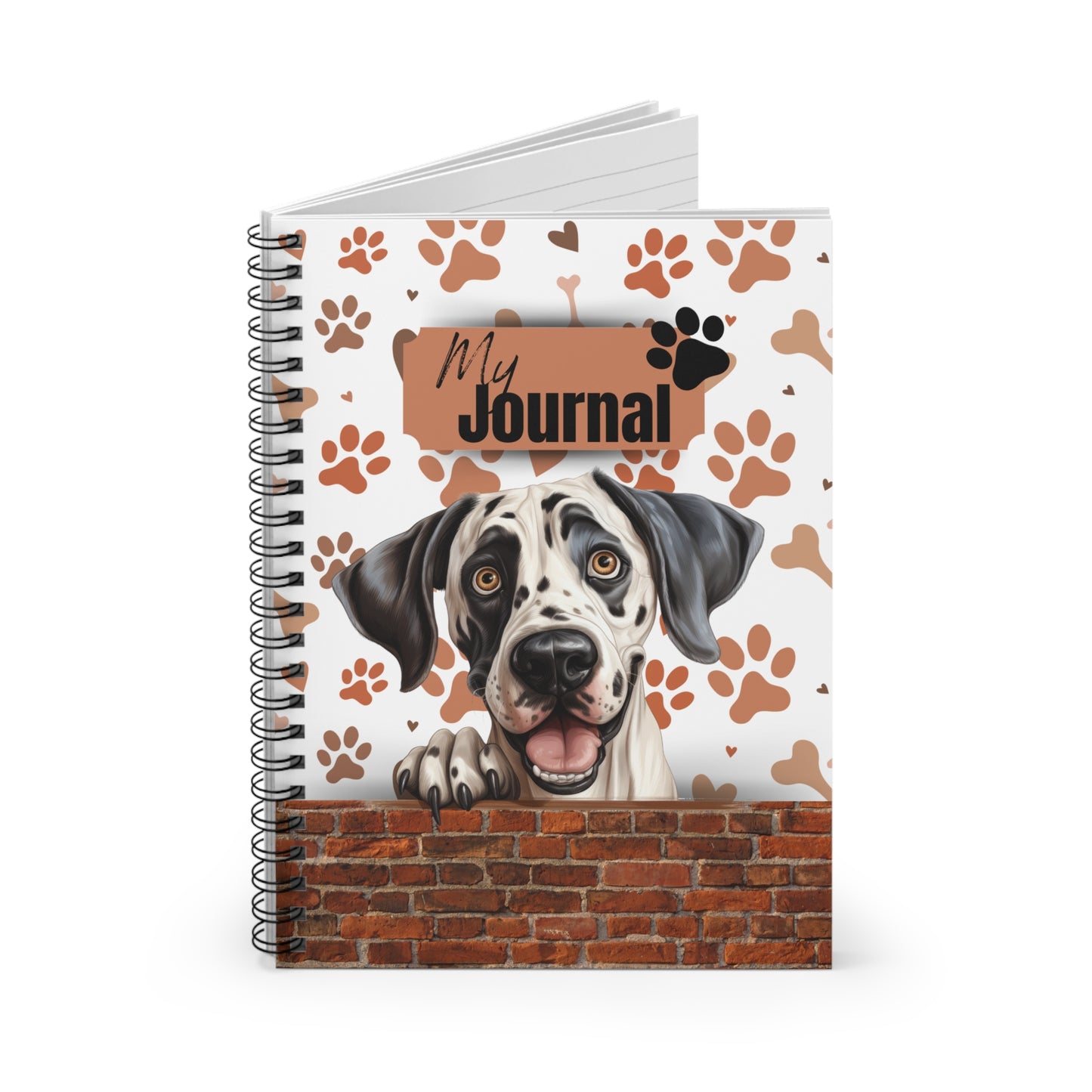 Great Dane Spiral Notebook - Ruled Line