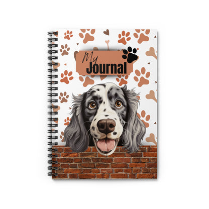English Setter Spiral Notebook - Ruled Line