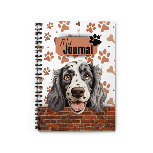 English Setter Spiral Notebook - Ruled Line