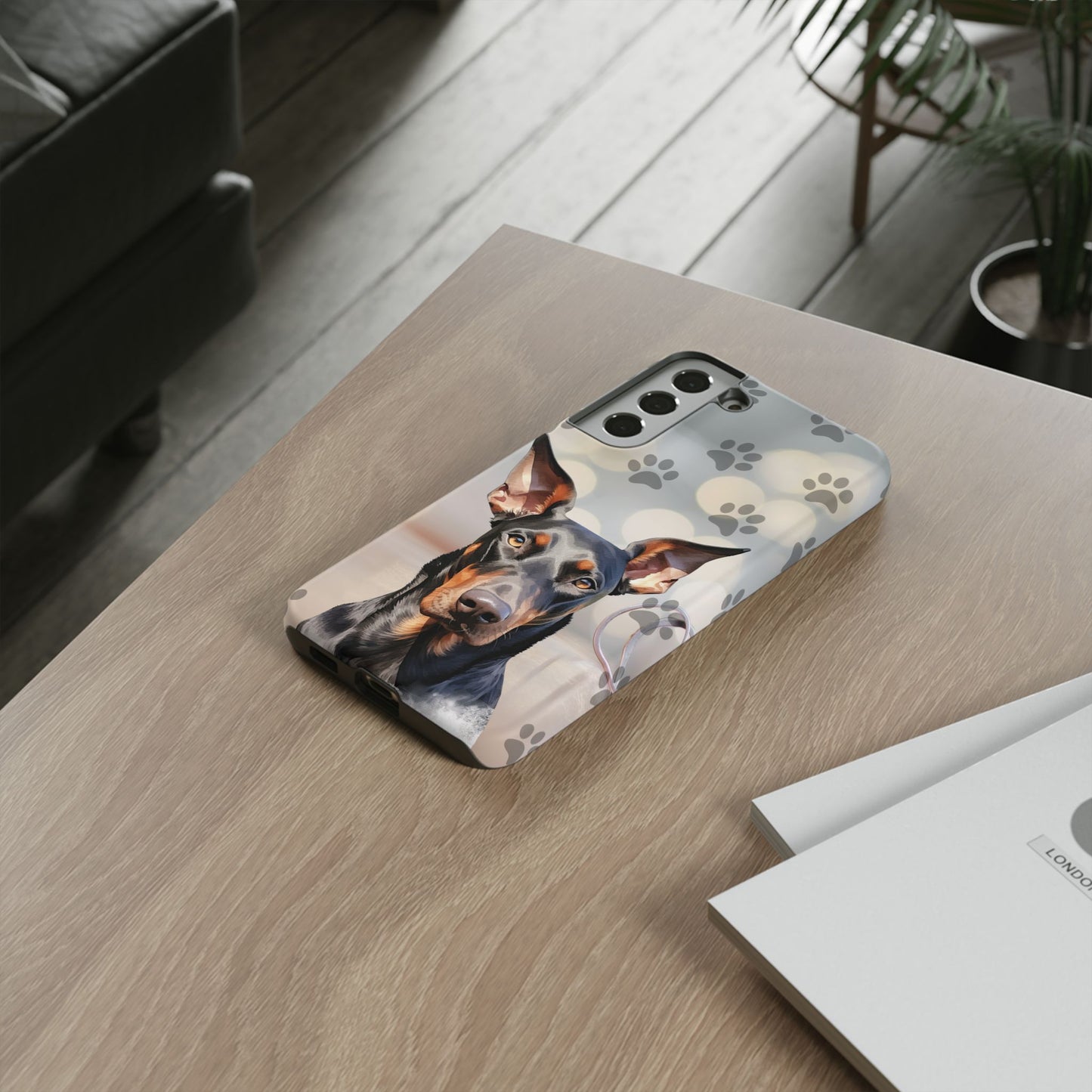 Doberman Phone Case by Tough Cases (Apple iPhone, Samsung Galaxy, and Google Pixel)
