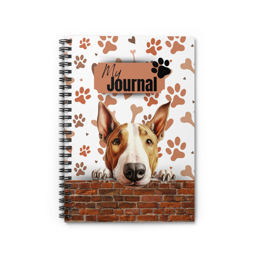 Bull Terrier Spiral Notebook - Ruled Line