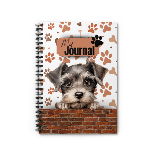 Miniature Schnauzer Spiral Notebook - Ruled Line