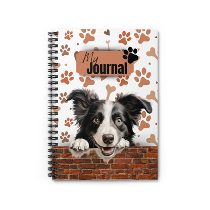 Border Collie Spiral Notebook - Ruled Line
