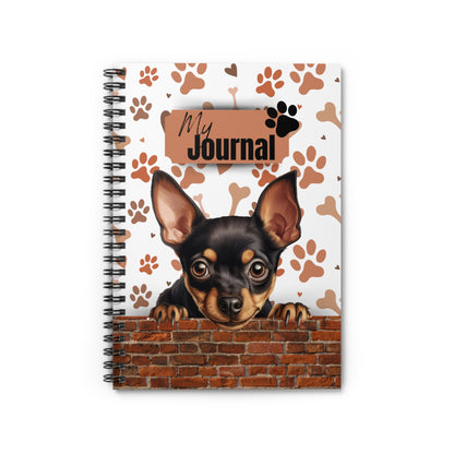 Miniature Pinscher Spiral Notebook - Ruled Line