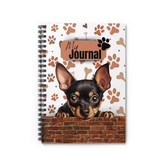 Miniature Pinscher Spiral Notebook - Ruled Line