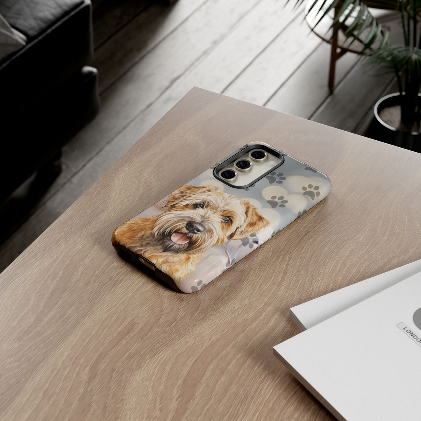 Self-Coated Wheaten Terrier by Tough Cases (Apple iPhone, Samsung Galaxy, and Google Pixel)