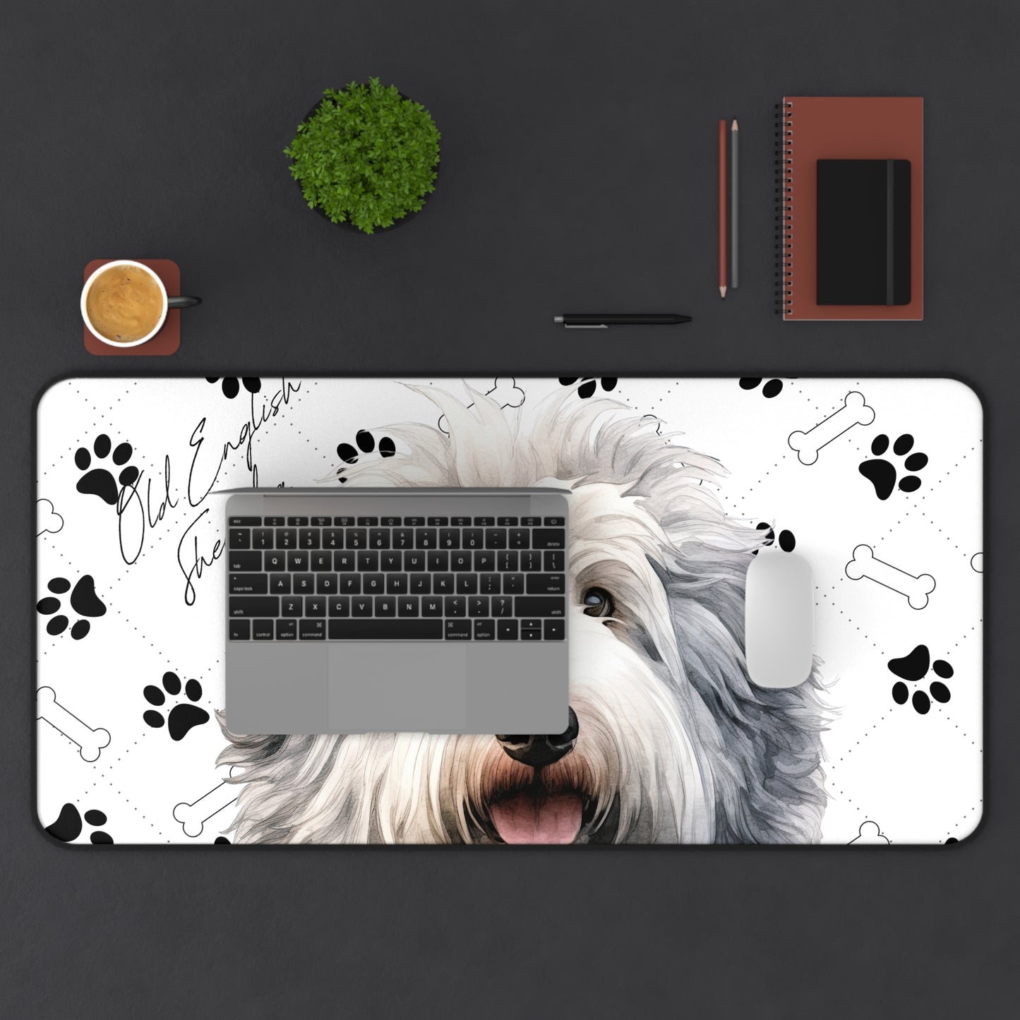 Old English Sheepdog Desk Mat
