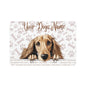 Saluki Personalized Pet Food Mat, Custom Dog Food Mat, Dog Feeding Mat, Cute Pet Mat, Dog Lovers Gift