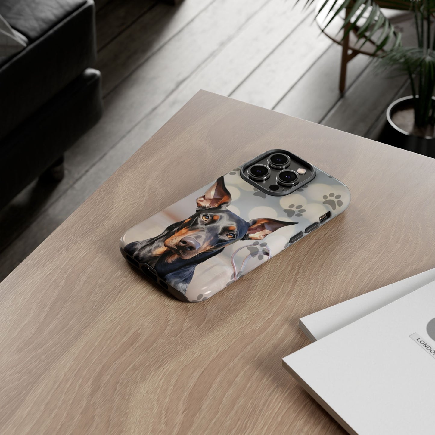 Doberman Phone Case by Tough Cases (Apple iPhone, Samsung Galaxy, and Google Pixel)