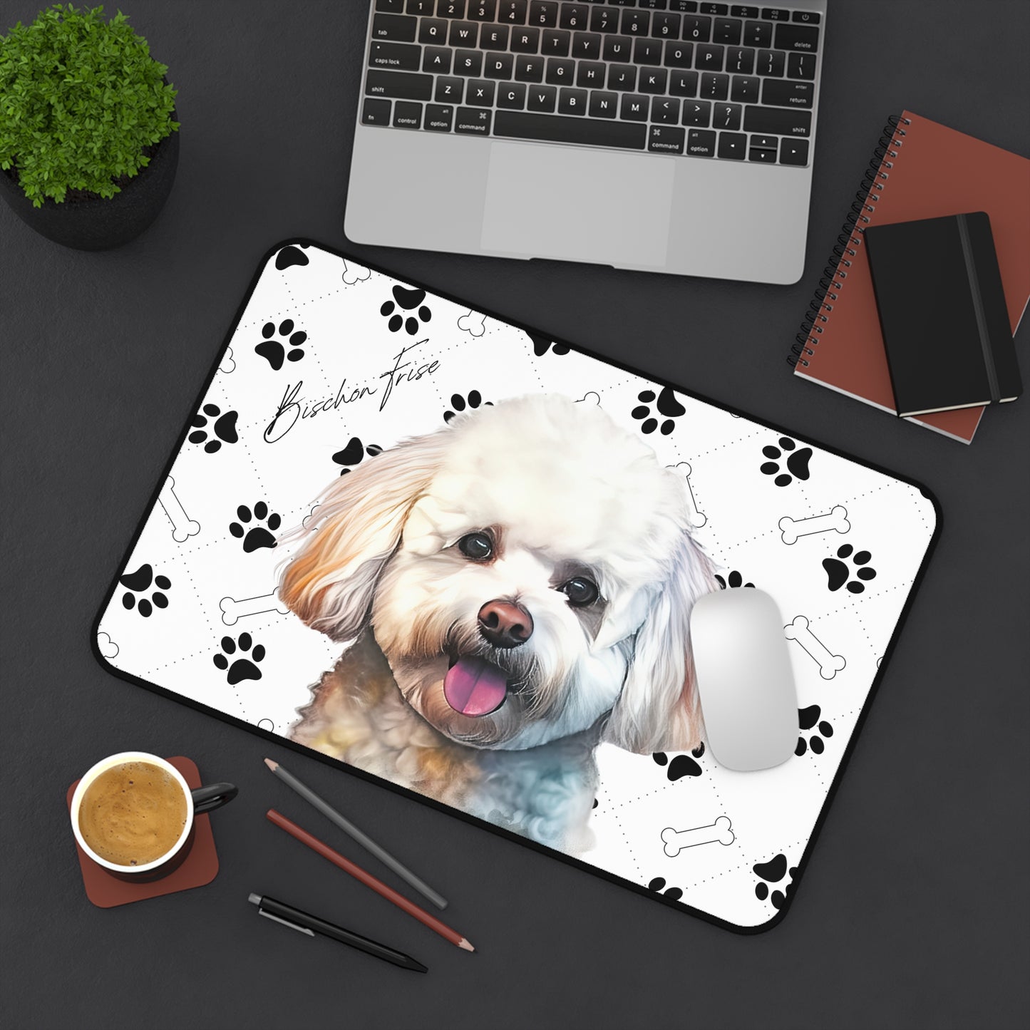 Bischon Frise Desk Mat