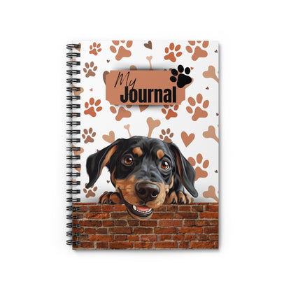 Austrian Black and Tan Hound Spiral Notebook - Ruled Line