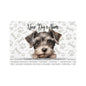 Miniature Schnauzer Personalized Pet Food Mat, Custom Dog Food Mat, Dog Feeding Mat, Cute Pet Mat, Dog Lovers Gift