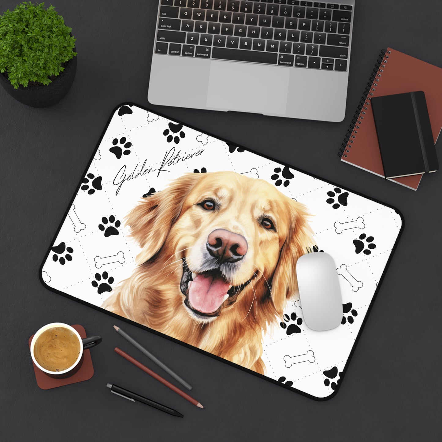 Golden Retriever Desk Mat