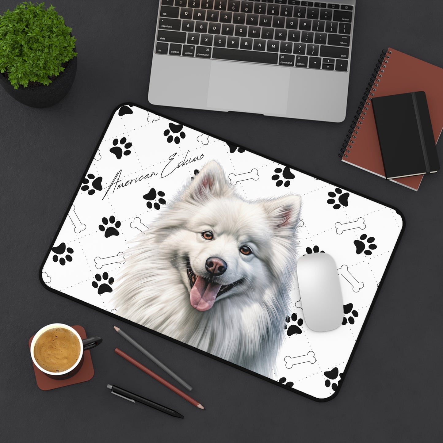 American Eskimo Dog Desk Mat
