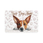 Basenji Personalized Pet Food Mat - Custom Dog Place Mat with Your Dog's Name, Dog Food Mat, Cute Pet Mat, Paw Print Design, Dog Accessory