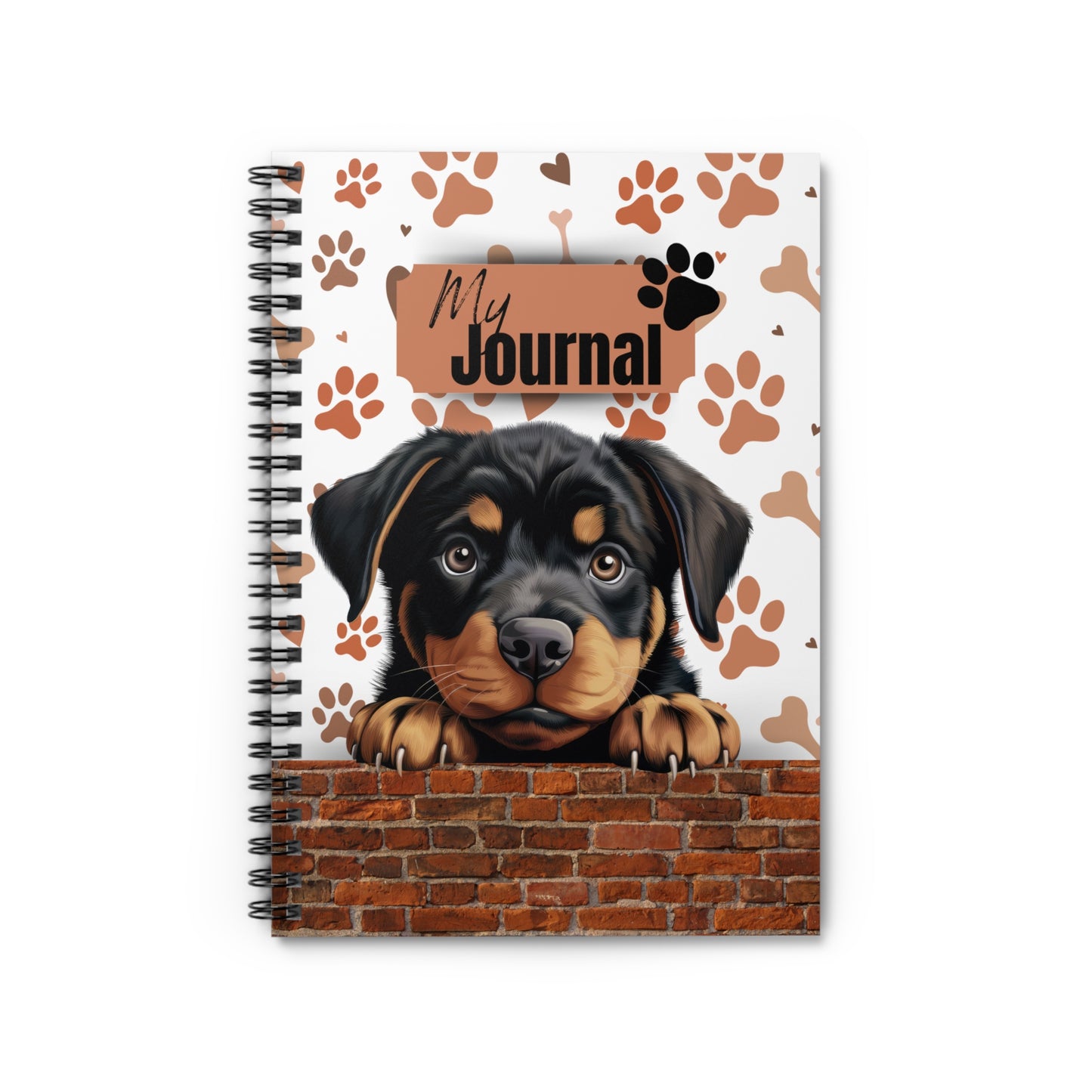 Rottweiler Spiral Notebook - Ruled Line