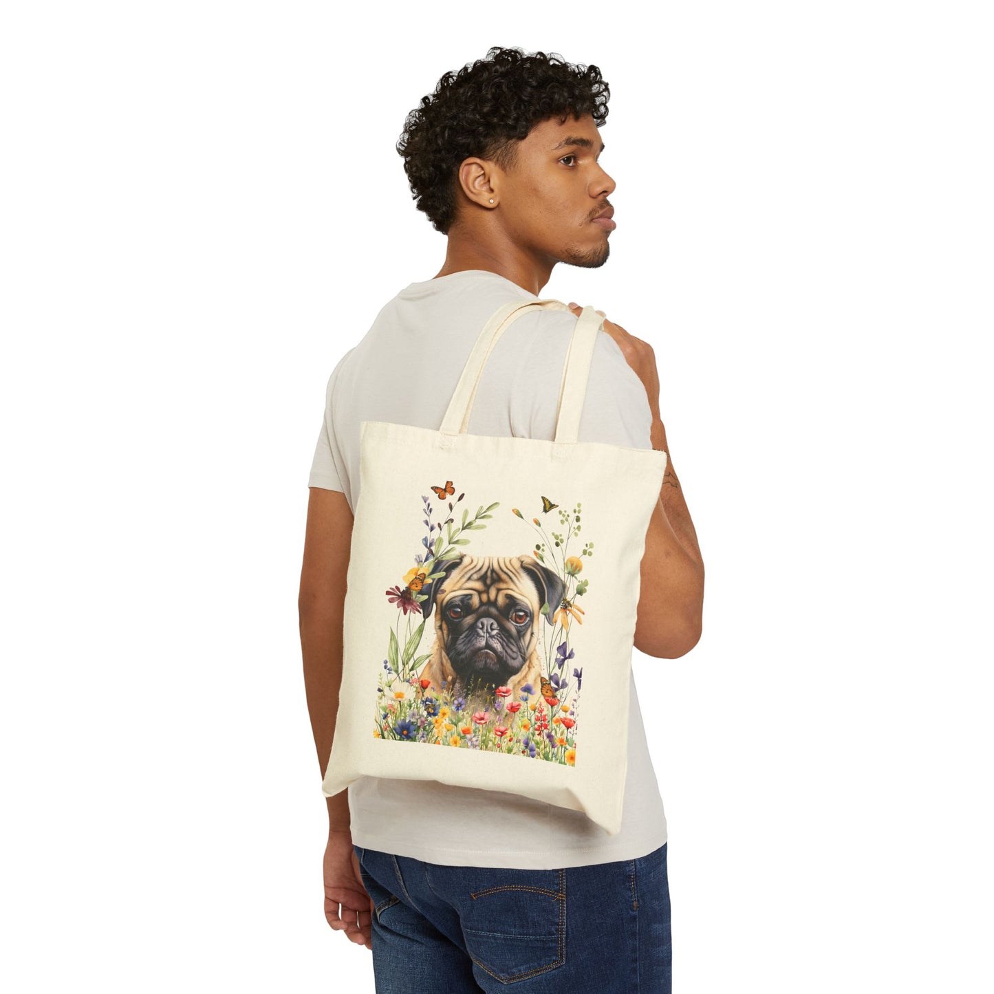 Pug Canvas Tote Bag