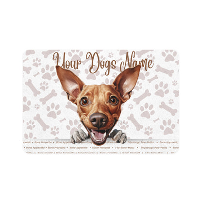 Cirnerco dell'Etna Custom Pet Food Mat - Personalized Dog Feeding Station, Dog Decor, Funny Pet Gift, Cat Feeding Mat, Home Pet Accessory