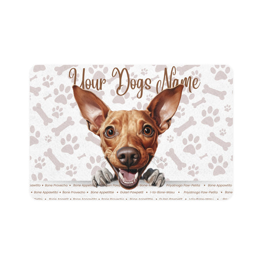 Cirnerco dell'Etna Custom Pet Food Mat - Personalized Dog Feeding Station, Dog Decor, Funny Pet Gift, Cat Feeding Mat, Home Pet Accessory