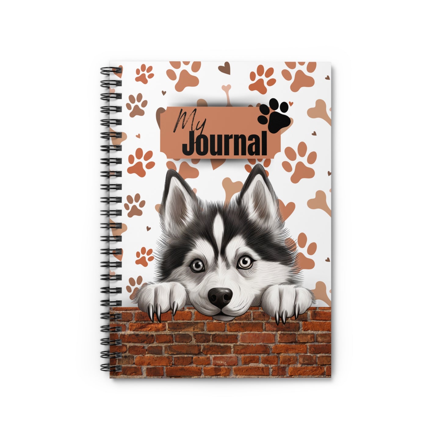 Siberian Husky Spiral Notebook - Ruled Line