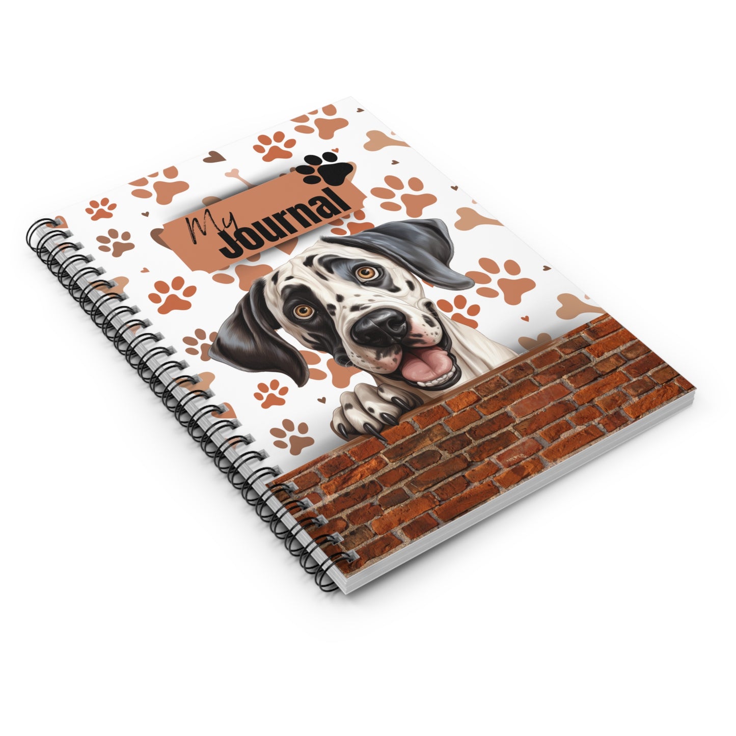 Great Dane Spiral Notebook - Ruled Line