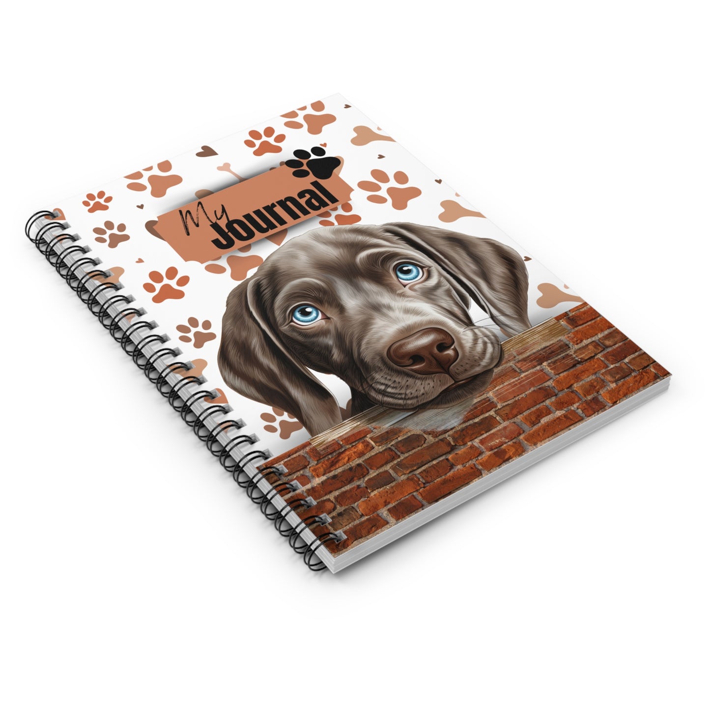 Weimaraner Spiral Notebook - Ruled Line