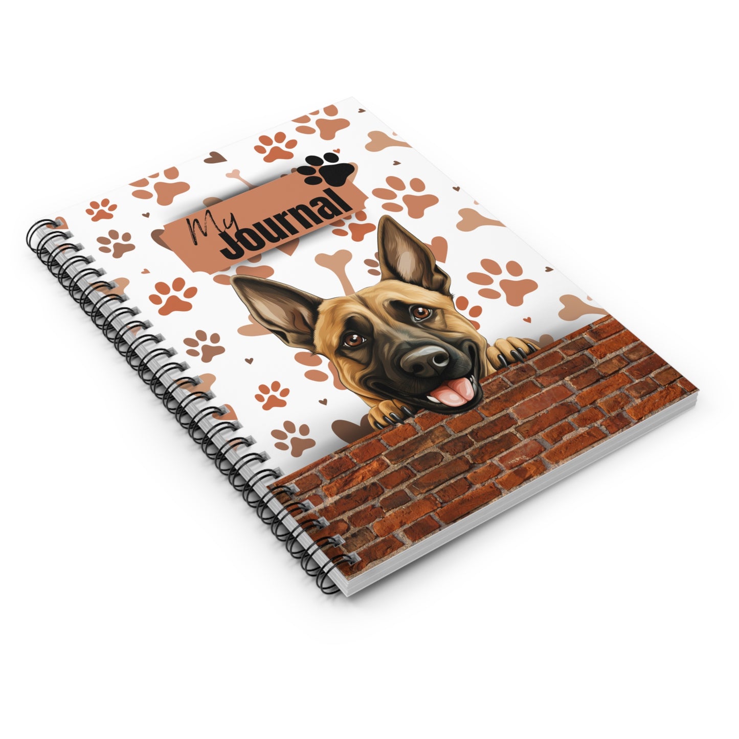 Belgian Malinois Spiral Notebook - Ruled Line