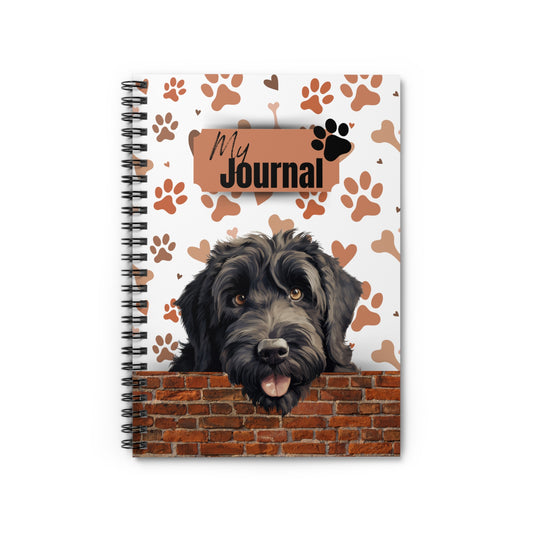 Black Russian Terrier Spiral Notebook - Ruled Line
