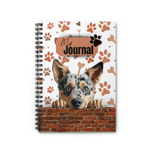 Australian Cattle Dog Spiral Notebook - Ruled Line