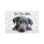 Blue Lacy Pet Feeding Mat with Custom Name | Dog Food Mat | Personalized Pet Accessories | Stylish Dog Mat | Paw Print Design