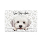 Coton De Tulear Custom Pet Food Mat with Personalized Dog Name | Cute Dog Design | Ideal for Dog Lovers | Stylish Feeding Station | Pet Accessories