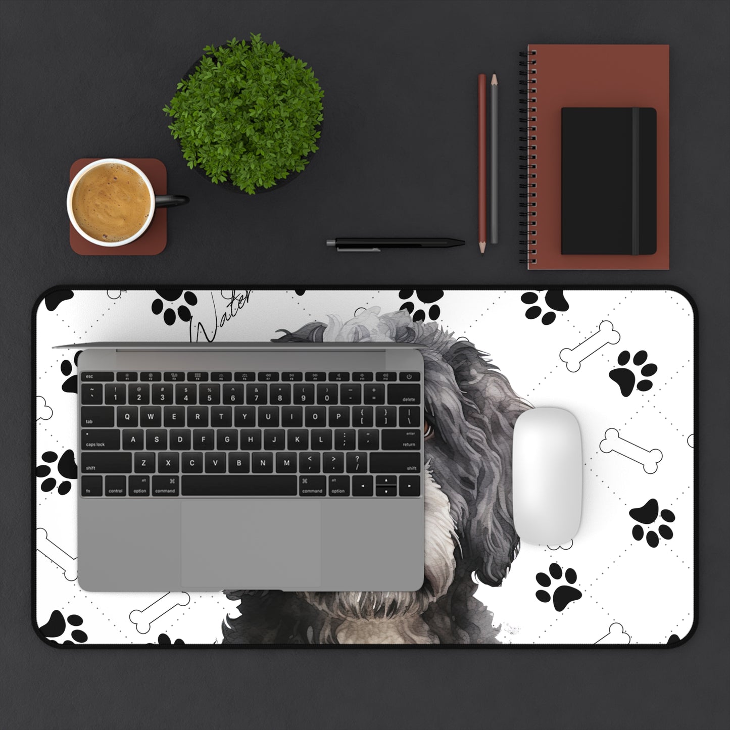 Portuguese Water Dog Desk Mat