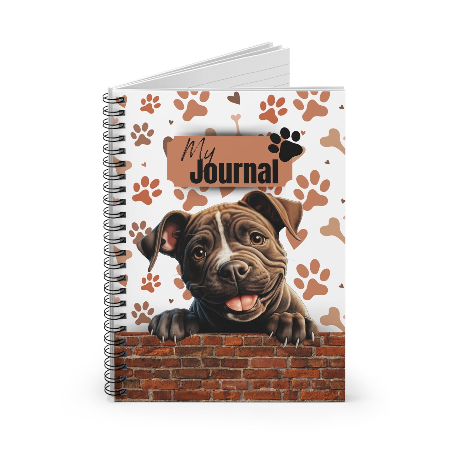 Staffordshire Terrier Spiral Notebook - Ruled Line