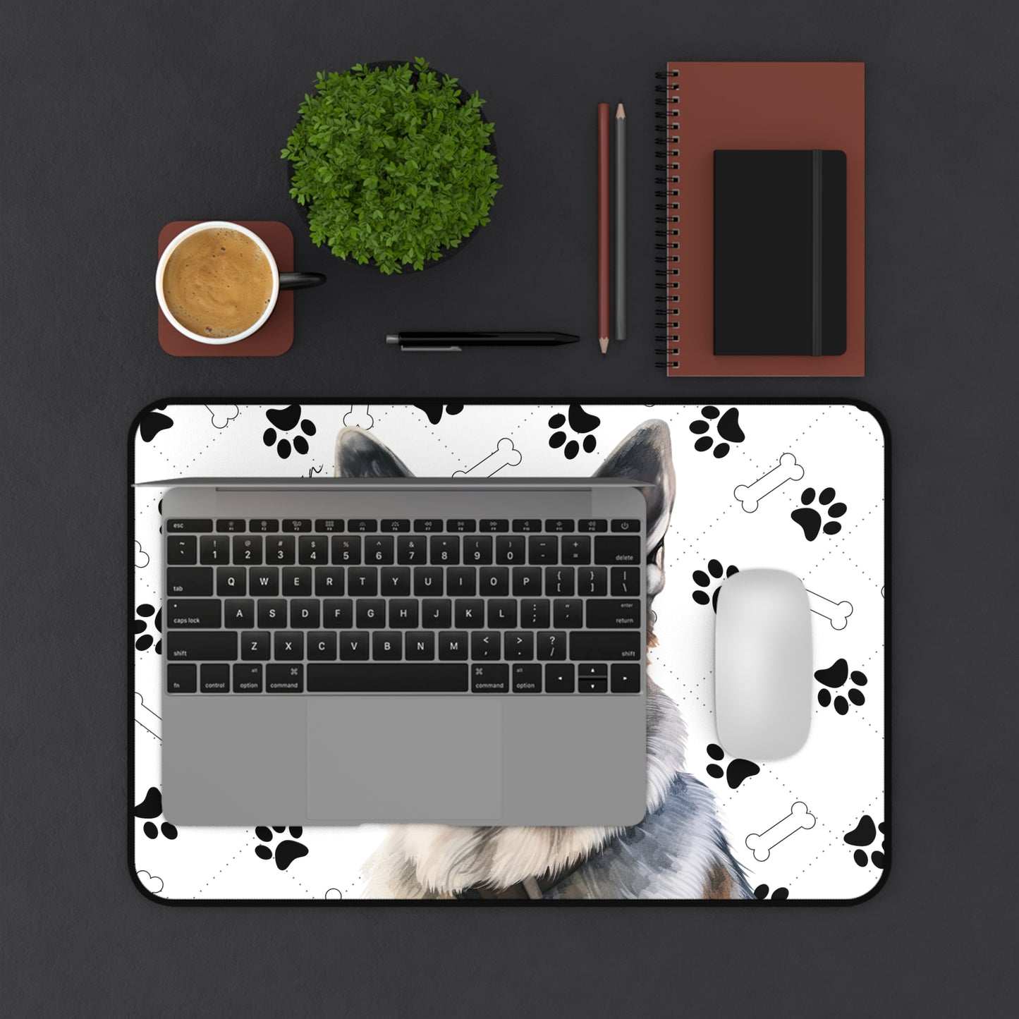 Norwegian Elkhound Desk Mat
