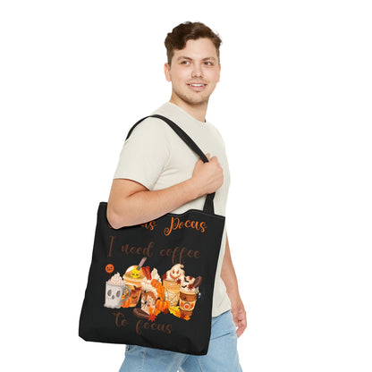 Halloween Coffee Tote Bag (Black)