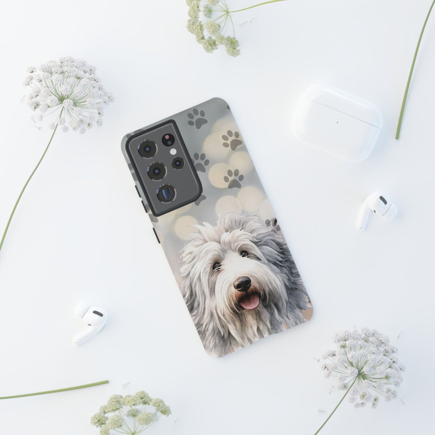 Old English Sheepdog by Tough Cases (Apple iPhone, Samsung Galaxy, and Google Pixel devices)